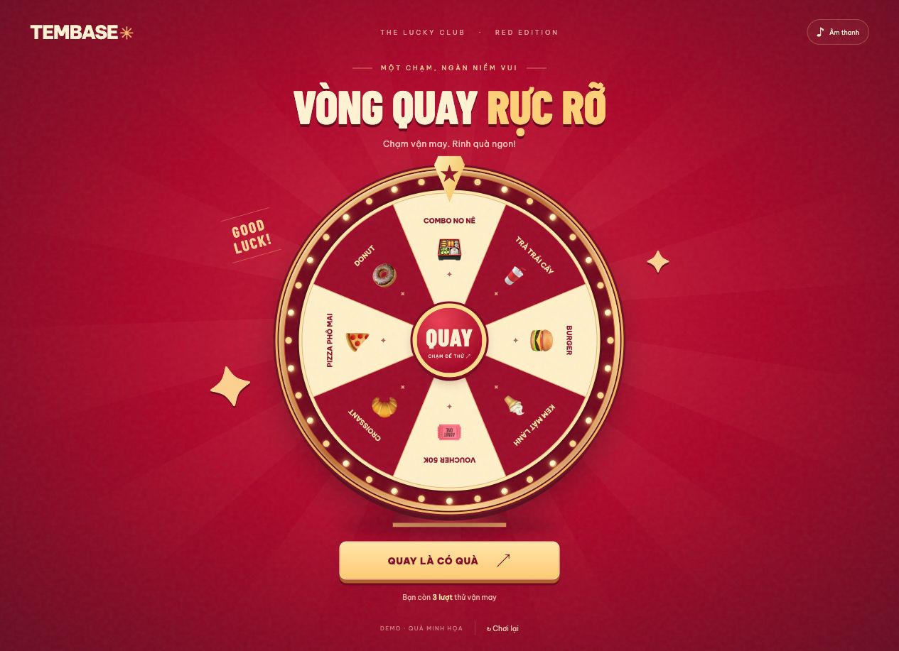 Giao diện mẫu Red Arcade